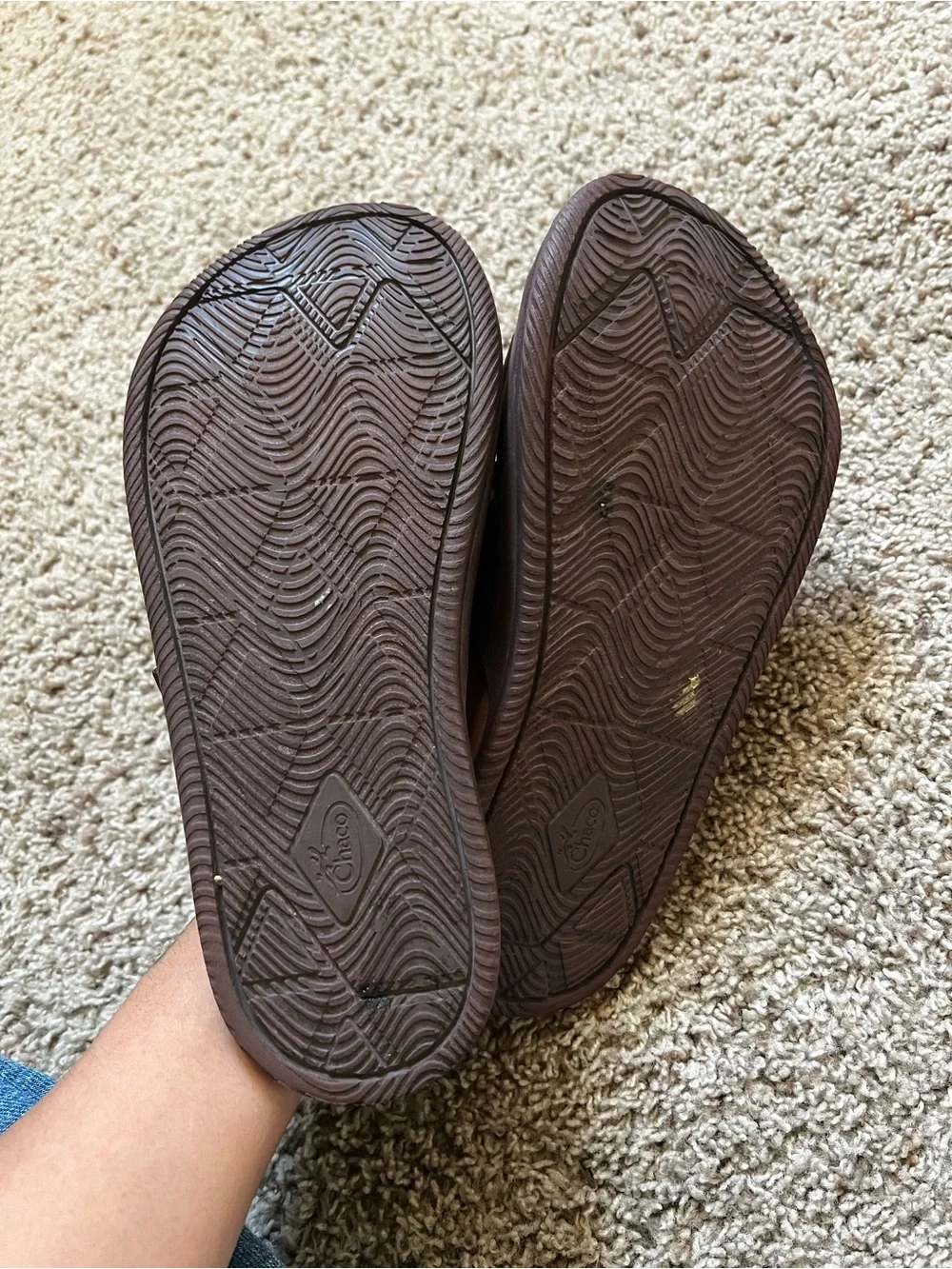 Chaco Brown Adjustable Slide Sandals